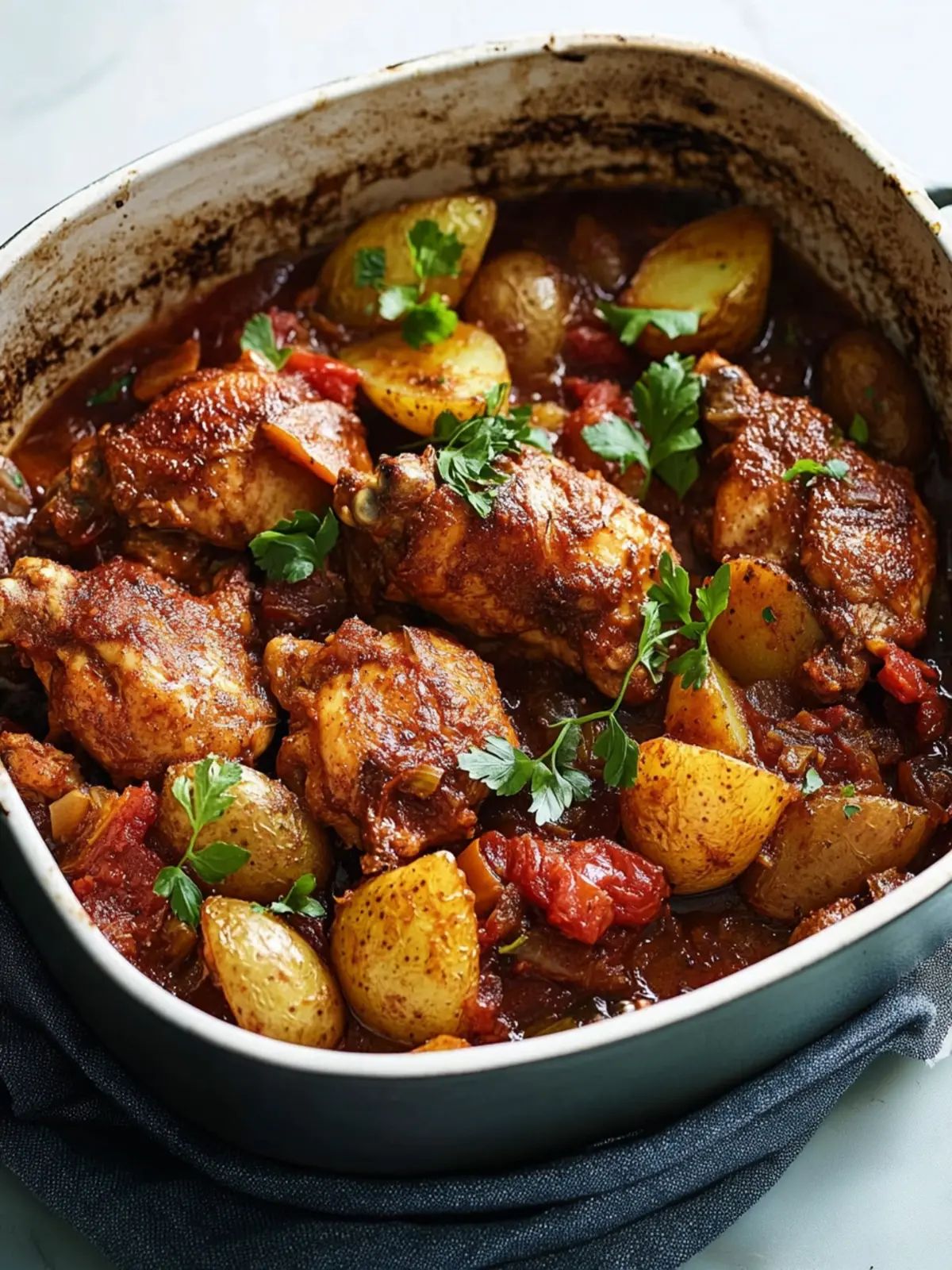 Braised Chicken with Tomato and Potatoes
