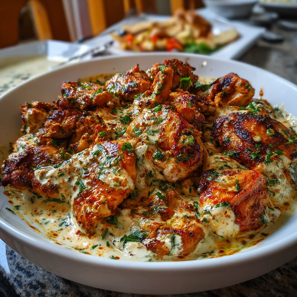 Cheesy Turkish Chicken with White Sauce