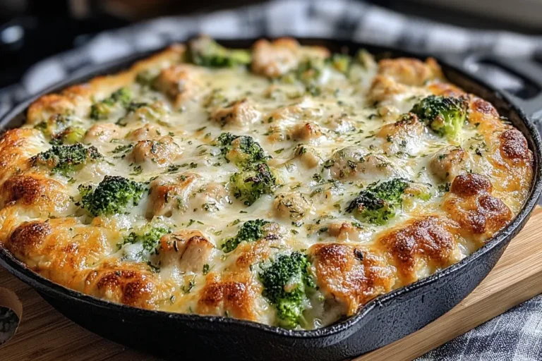 Keto Chicken Alfredo Broccoli Bake