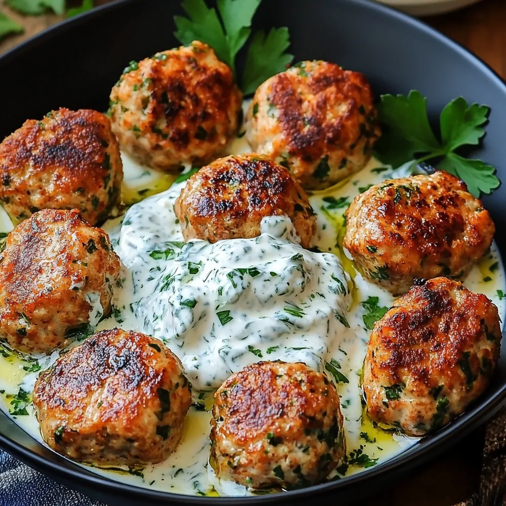 Chicken Kofta with Garlic Yogurt Sauce