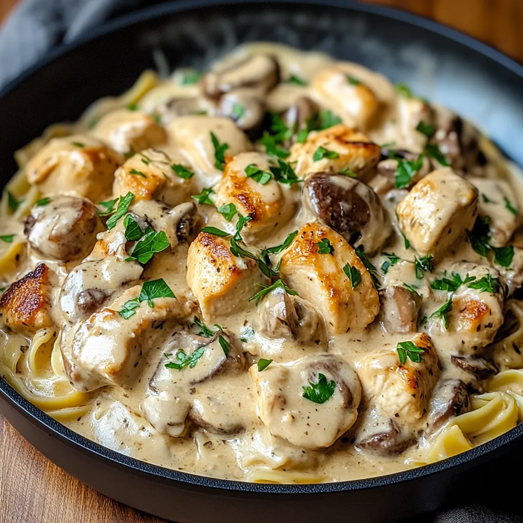 Creamy Chicken Stroganoff