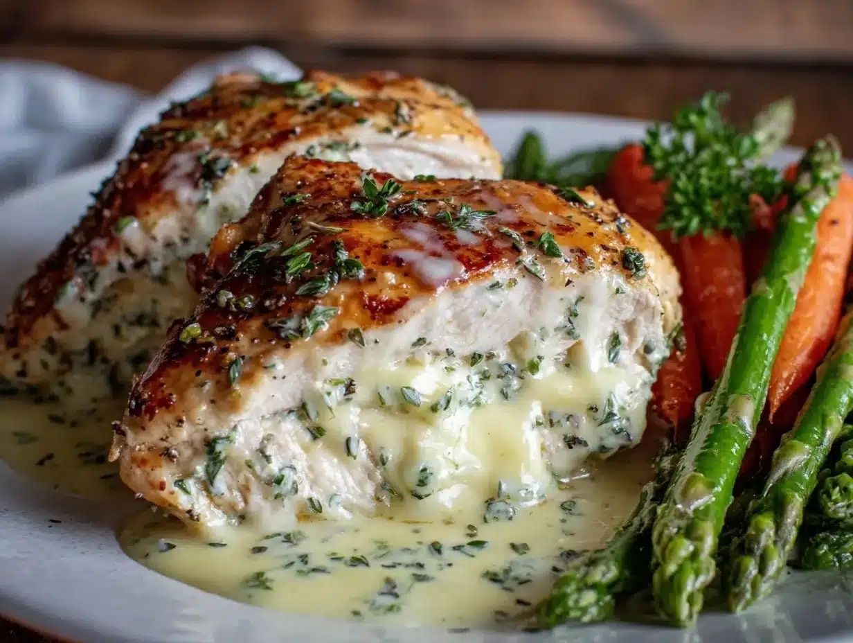 Creamy Lemon Herb Chicken with Spring Vegetables