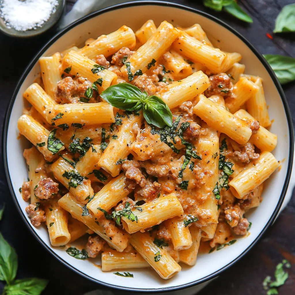 Creamy Sausage Rigatoni One-Pot
