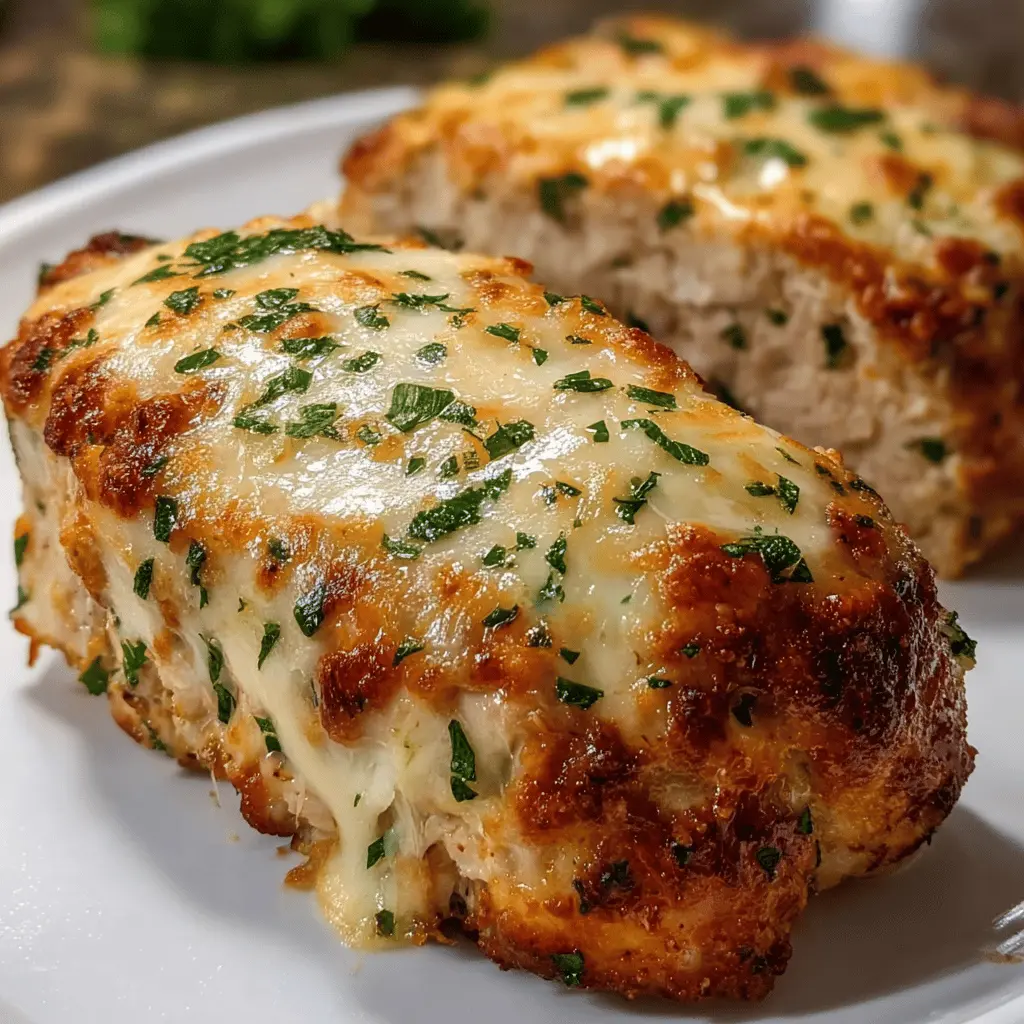 Garlic Parmesan Chicken Meatloaf