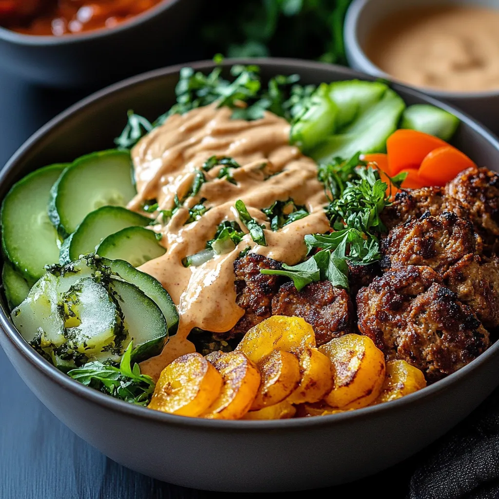 Healthy Burger Bowls with Special Sauce