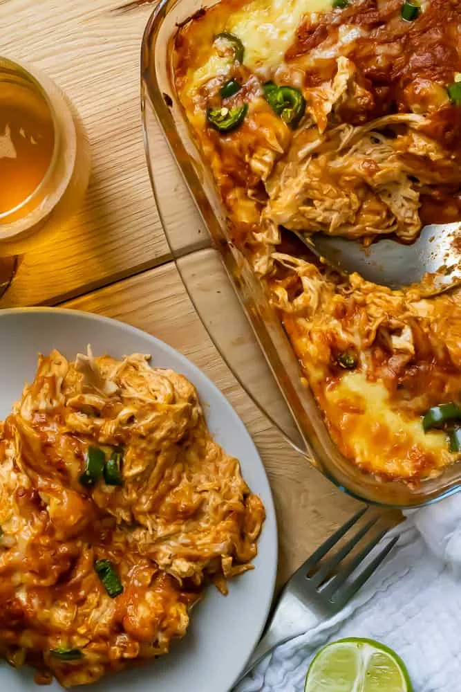 Keto Chicken Enchilada Casserole