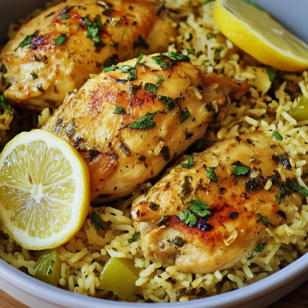 Greek Lemon Chicken and Rice