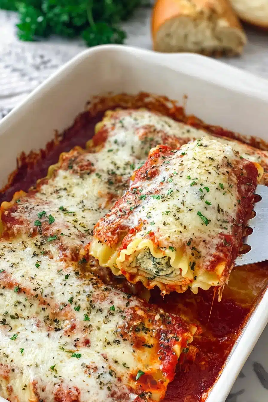 Meat Stuffed Manicotti Bake