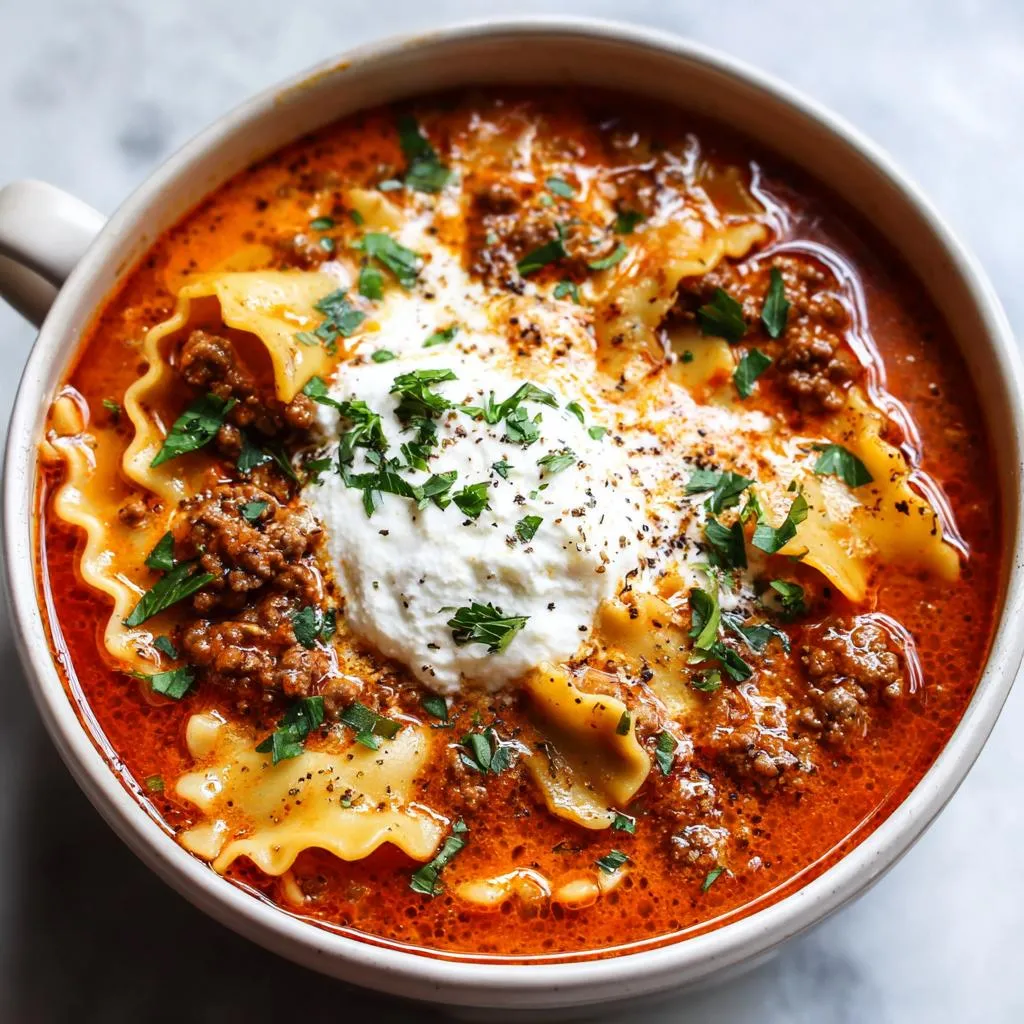 One-Pot Easy Creamy Lasagna Soup