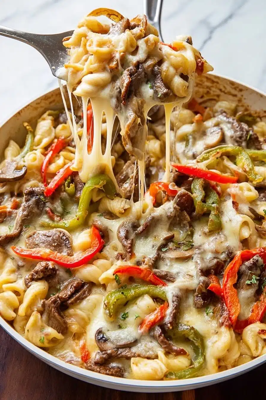 Philly Cheesesteak Pasta
