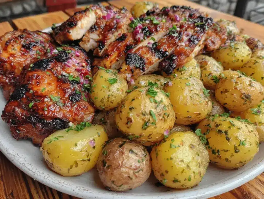 Easy Lemon Balsamic Chicken and Potatoes