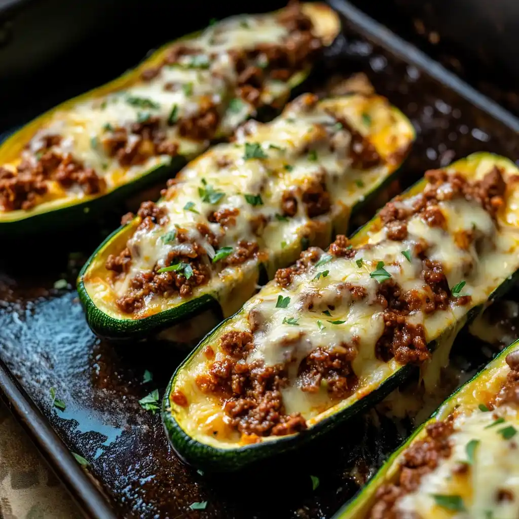 30-Minute Ground Beef Zucchini Boats