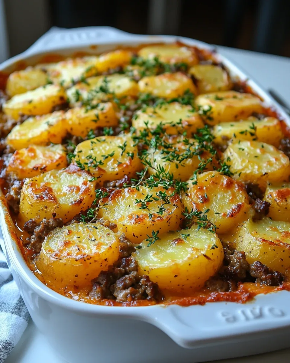 Creamy Ground Beef and Potato Casserole
