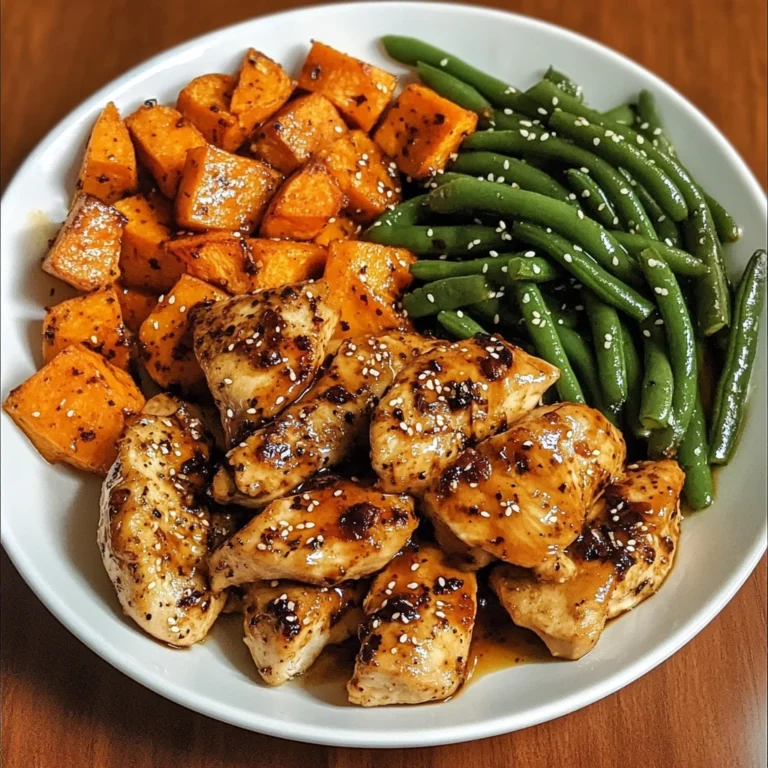 Sheet Pan Honey Garlic Chicken & Roasted Sweet Potatoes