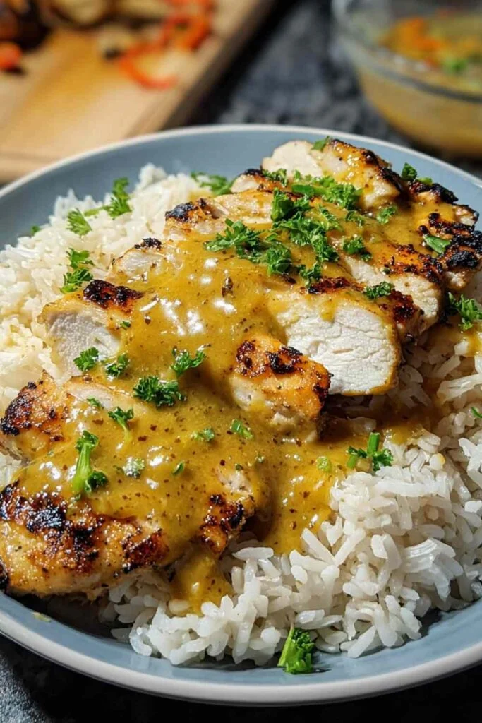 One-Pan Honey Mustard Chicken and Rice