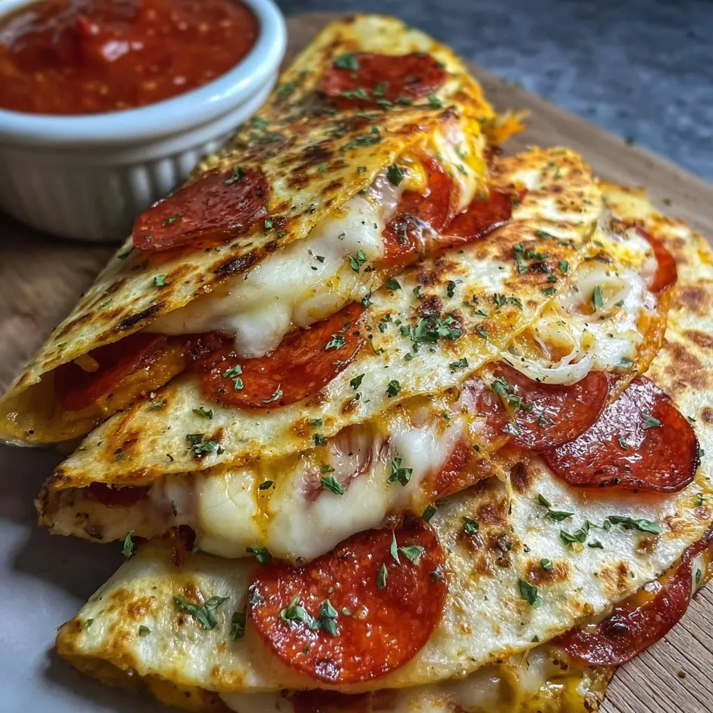 Pepperoni Pizza Quesadillas