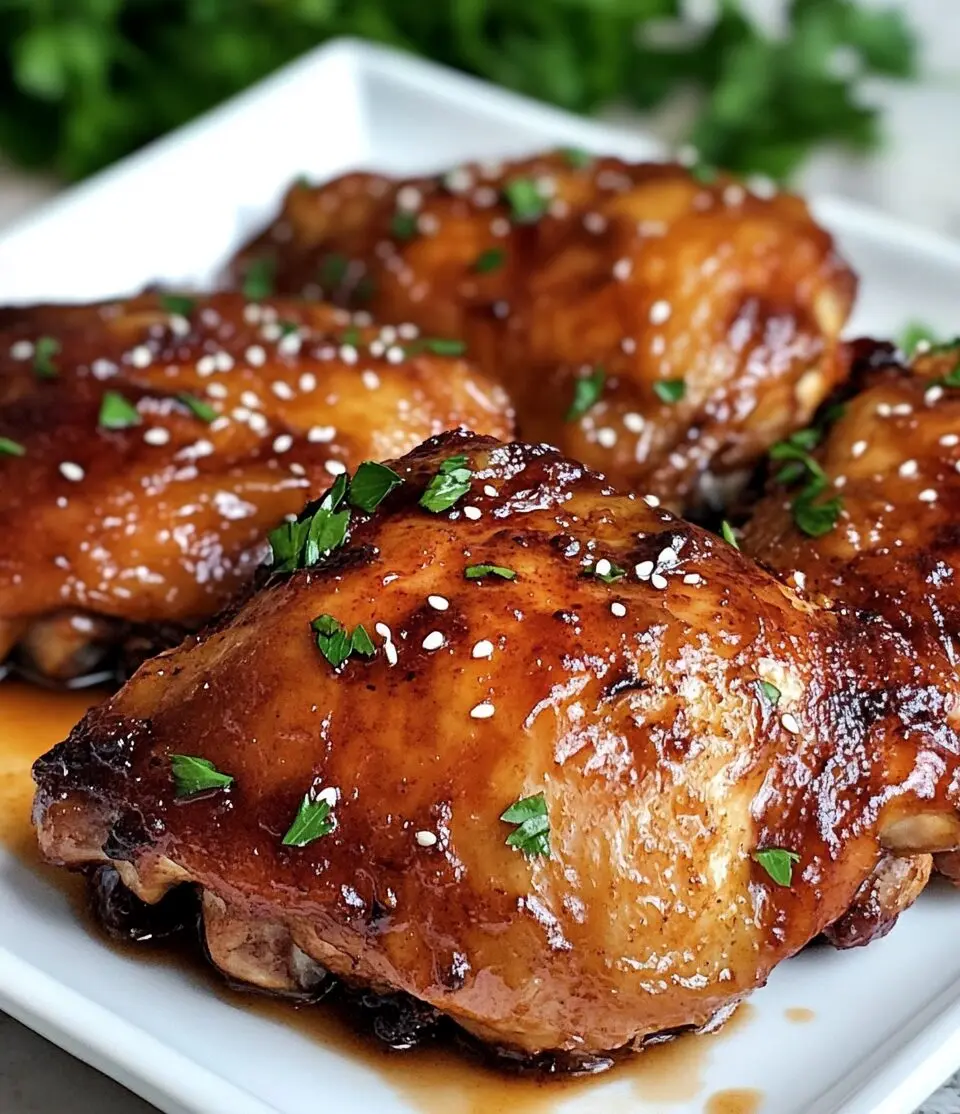 Sticky Baked Chicken Thighs