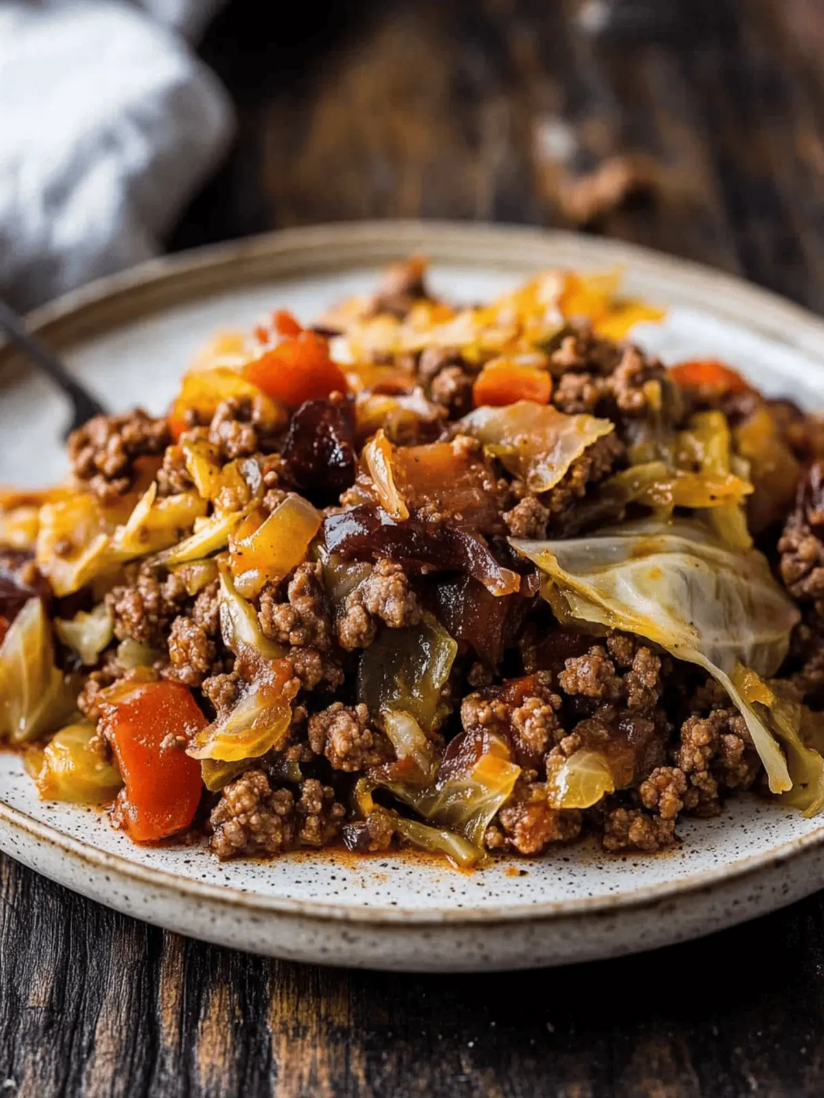 Savory Irish Ground Beef and Cabbage Skillet