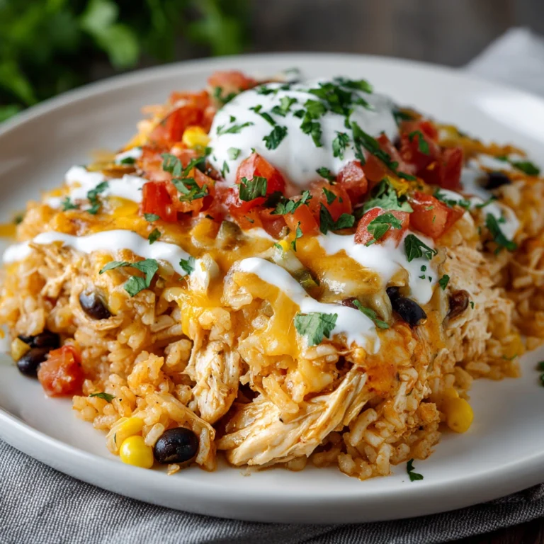 Cheesy Taco Chicken Rice Casserole