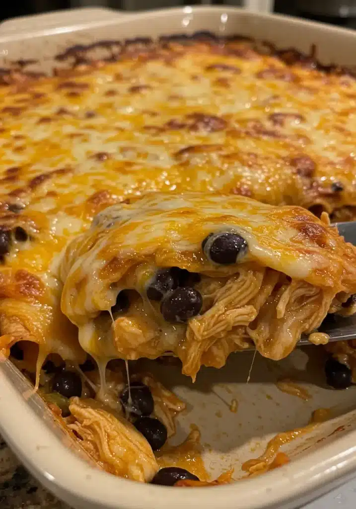 Easy Four-Ingredient Chicken Enchilada Casserole