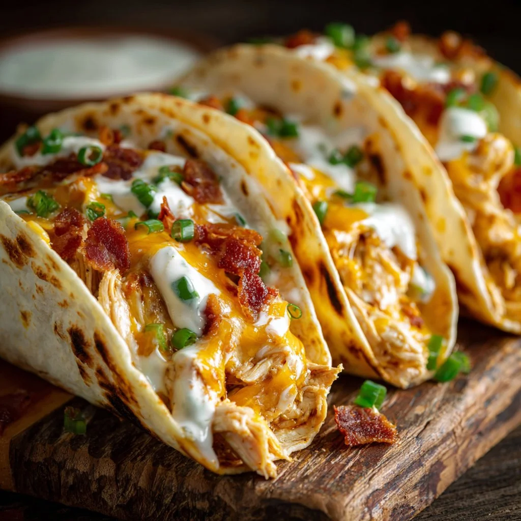 Creamy Ranch Crack Chicken Tacos
