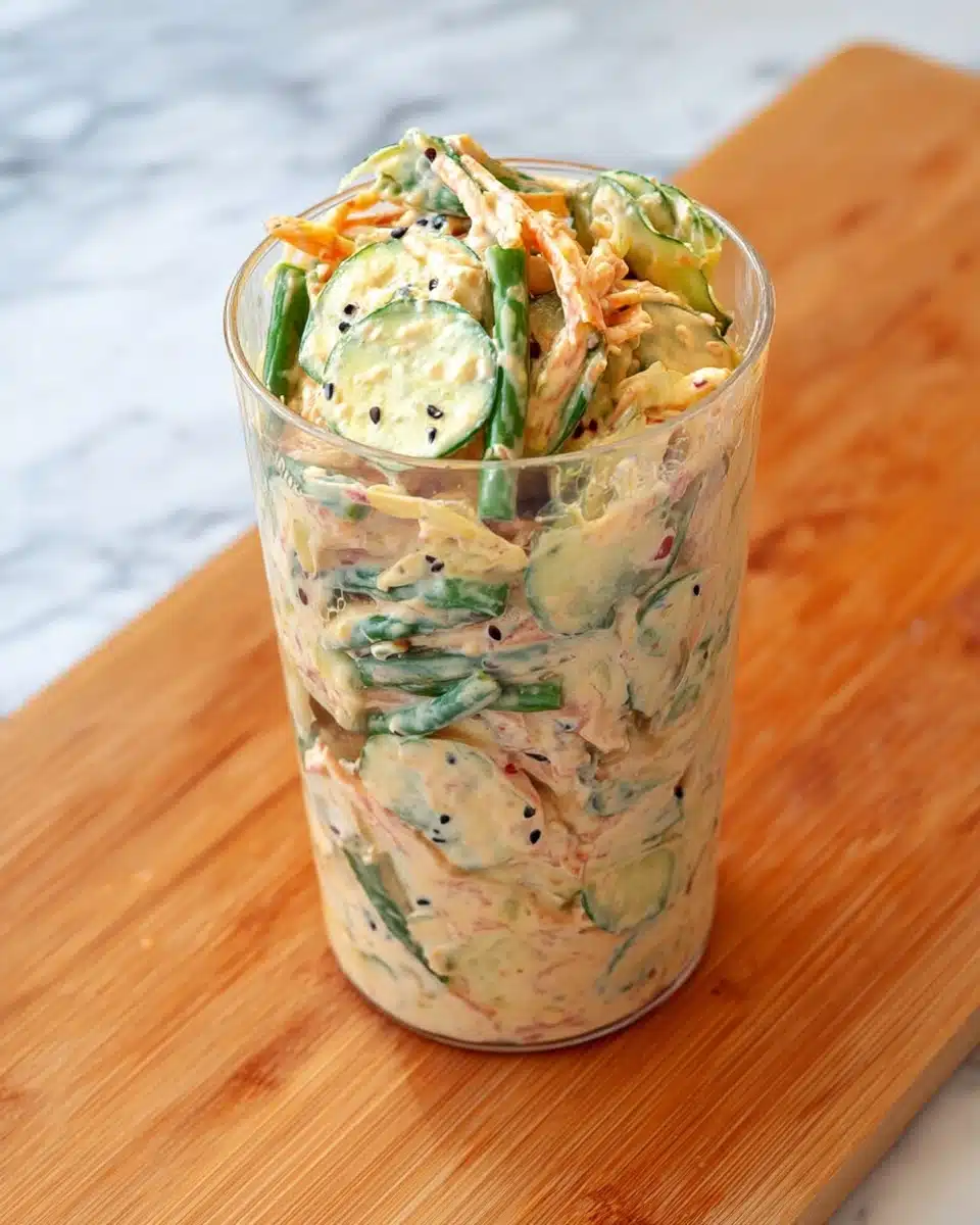 Creamy Sesame Asian Cucumber Salad Bowl
