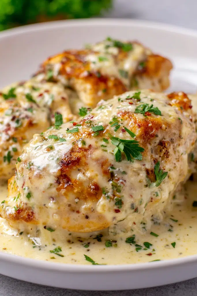 Creamy Baked Caesar Chicken