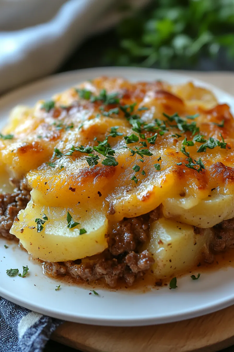 Slow Cooker Hamburger and Potato Casserole