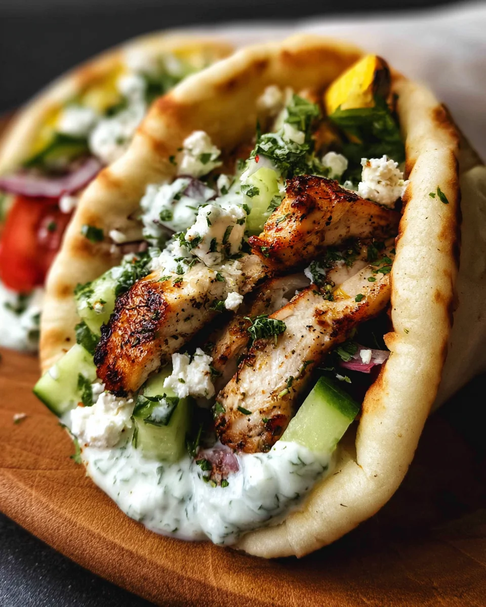 Easy Chicken Gyros with Homemade Tzatziki Sauce