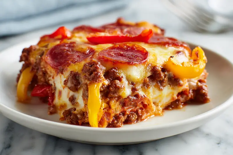 Title: Supreme Low-Carb Pizza Bake