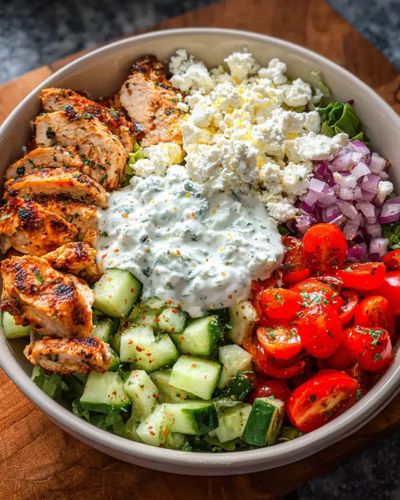 Zesty Greek Chicken Bowls with Tzatziki