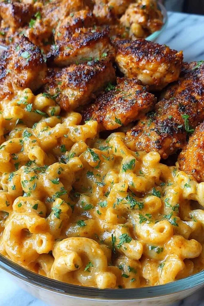 High-Protein Honey Garlic Butter Chicken & Mac