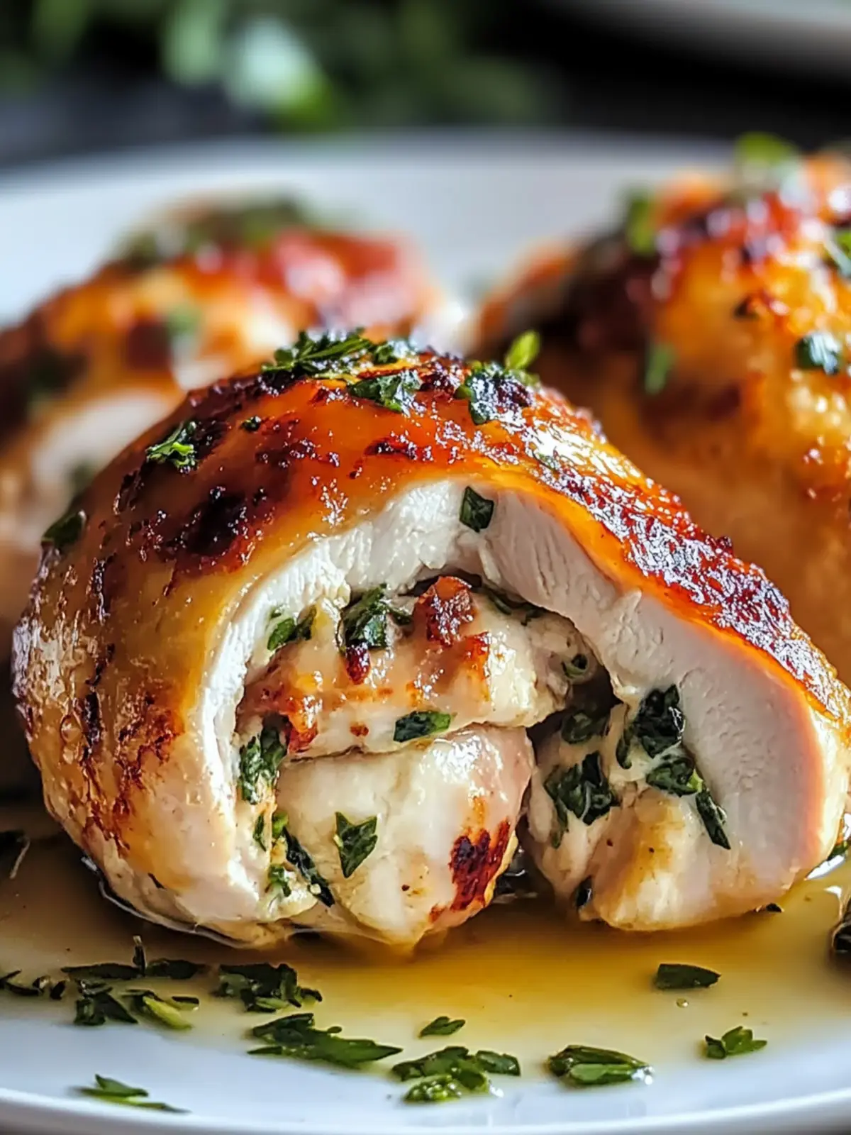 Copycat Ruth’s Chris Garlic Herb Stuffed Chicken