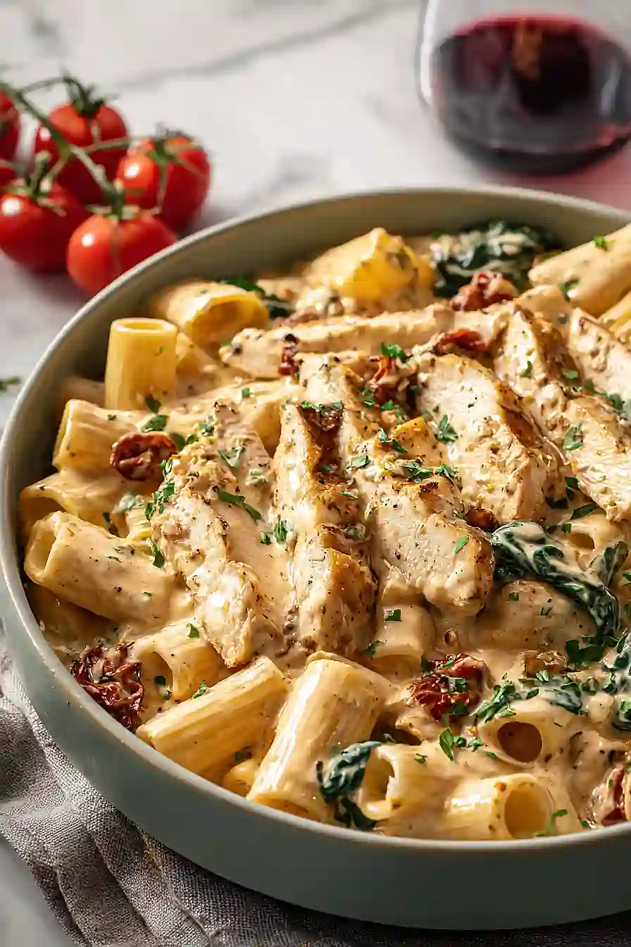 Simple One-Pan Tuscan Chicken Pasta