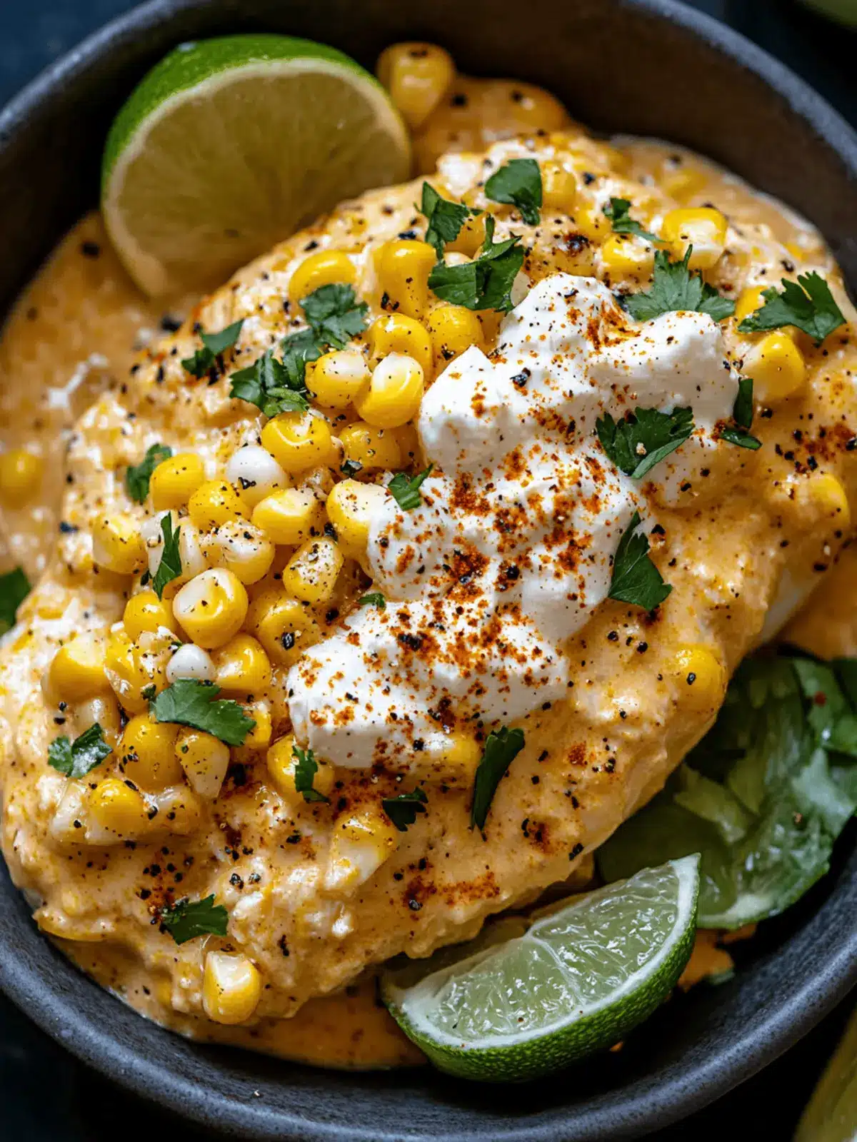 Creamy Slow Cooker Street Corn Chicken