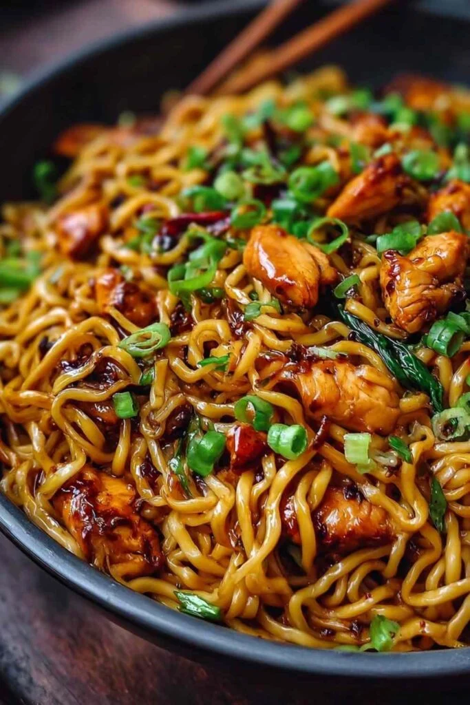 Protein Prepper’s Sticky Garlic Chicken & Noodles