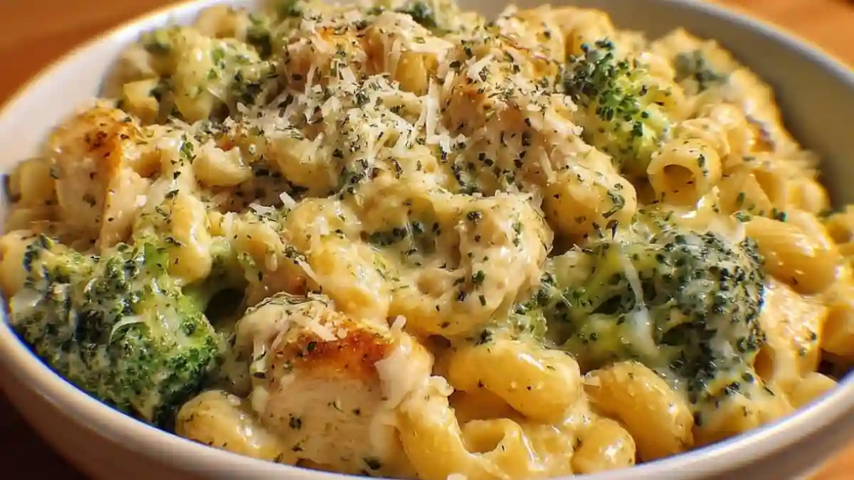 Crockpot Chicken and Broccoli Mac and Cheese