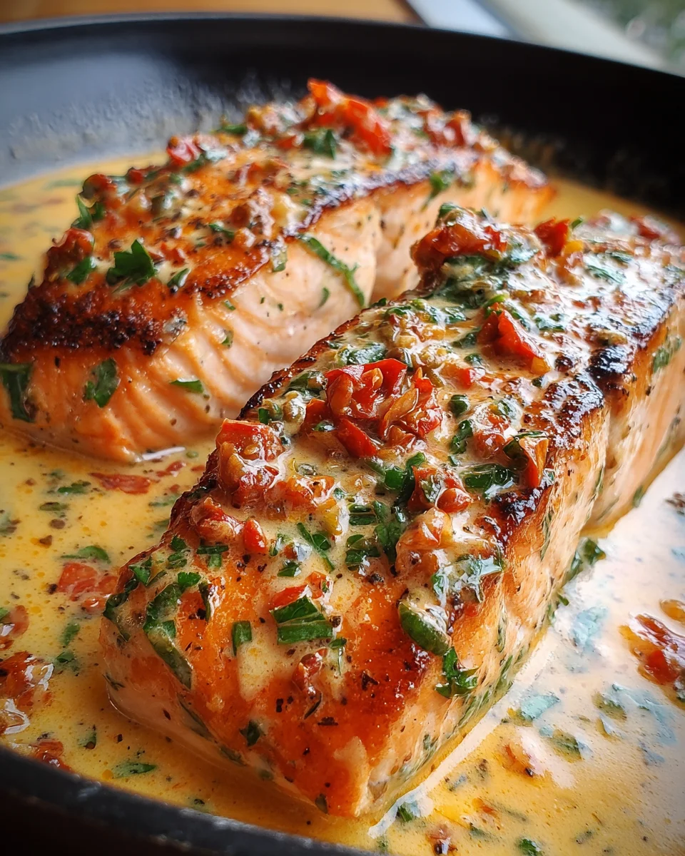 Marry Me Salmon (Creamy Sun-Dried Tomato Parmesan Sauce)