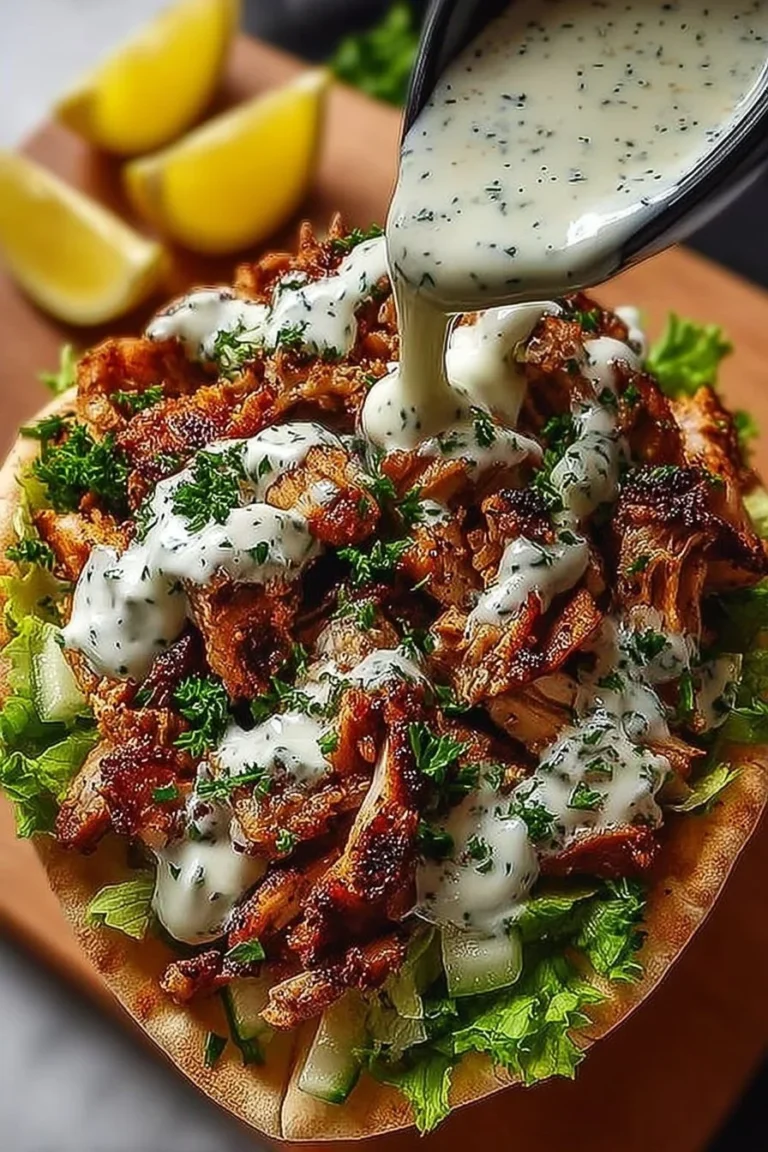 High Protein Chicken Shawarma with Creamy Garlic Sauce