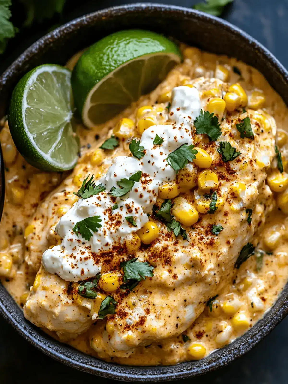 Creamy Elote-Style Slow Cooker Chicken