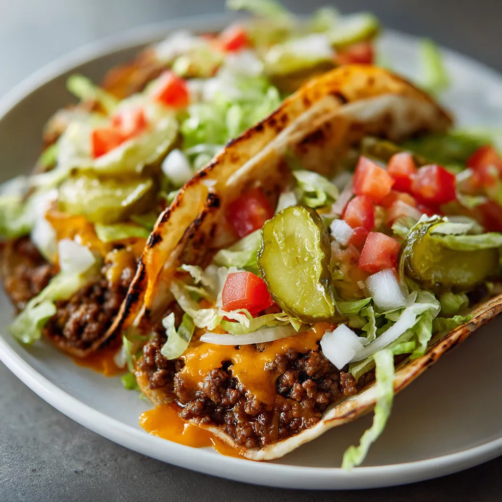 Cheesy Smash Burger Tacos