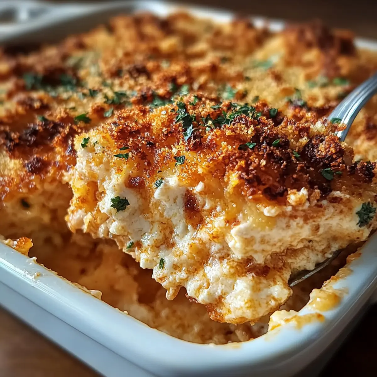 High Protein Chicken Parmesan Casserole