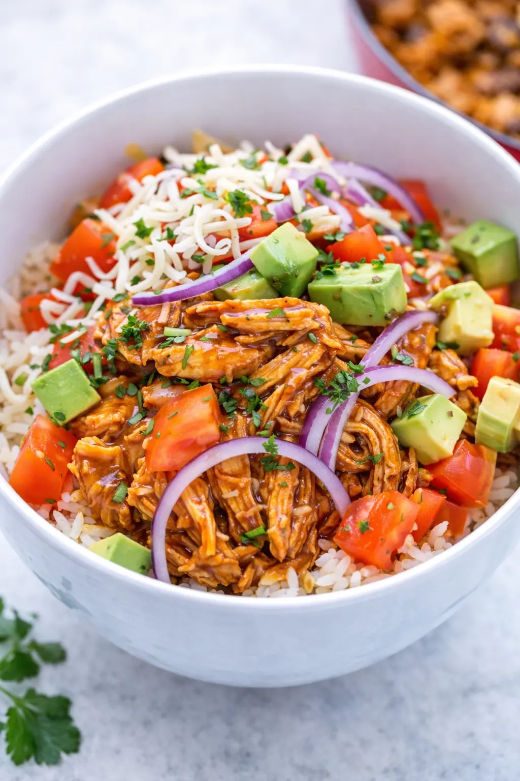 High Protein Chicken Enchilada Bowls