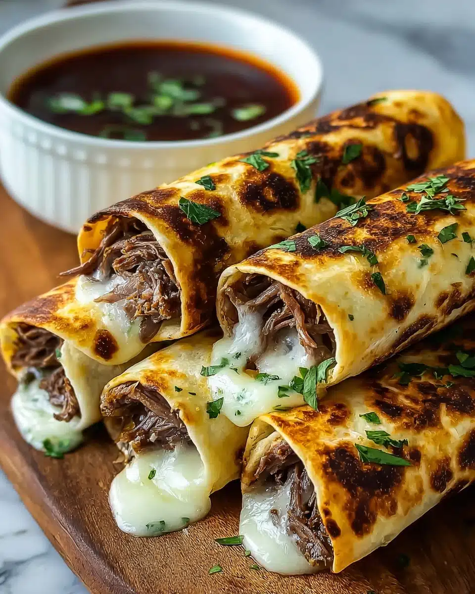 French Dip Tortilla Roll-Ups
