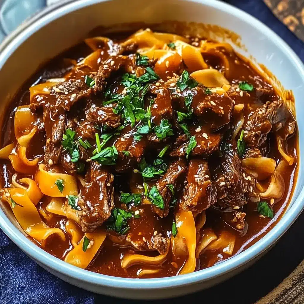 Slow Cooker Korean Beef Noodles