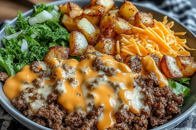 Crispy Seared Smash Burger Power Bowl