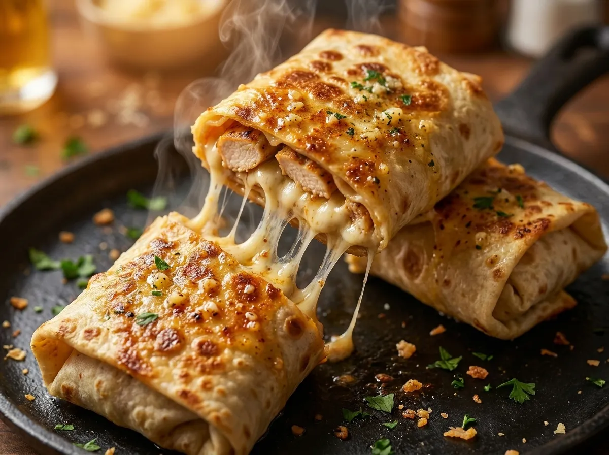 Cheesy Garlic Chicken Wraps for Easy Family Dinner Nights