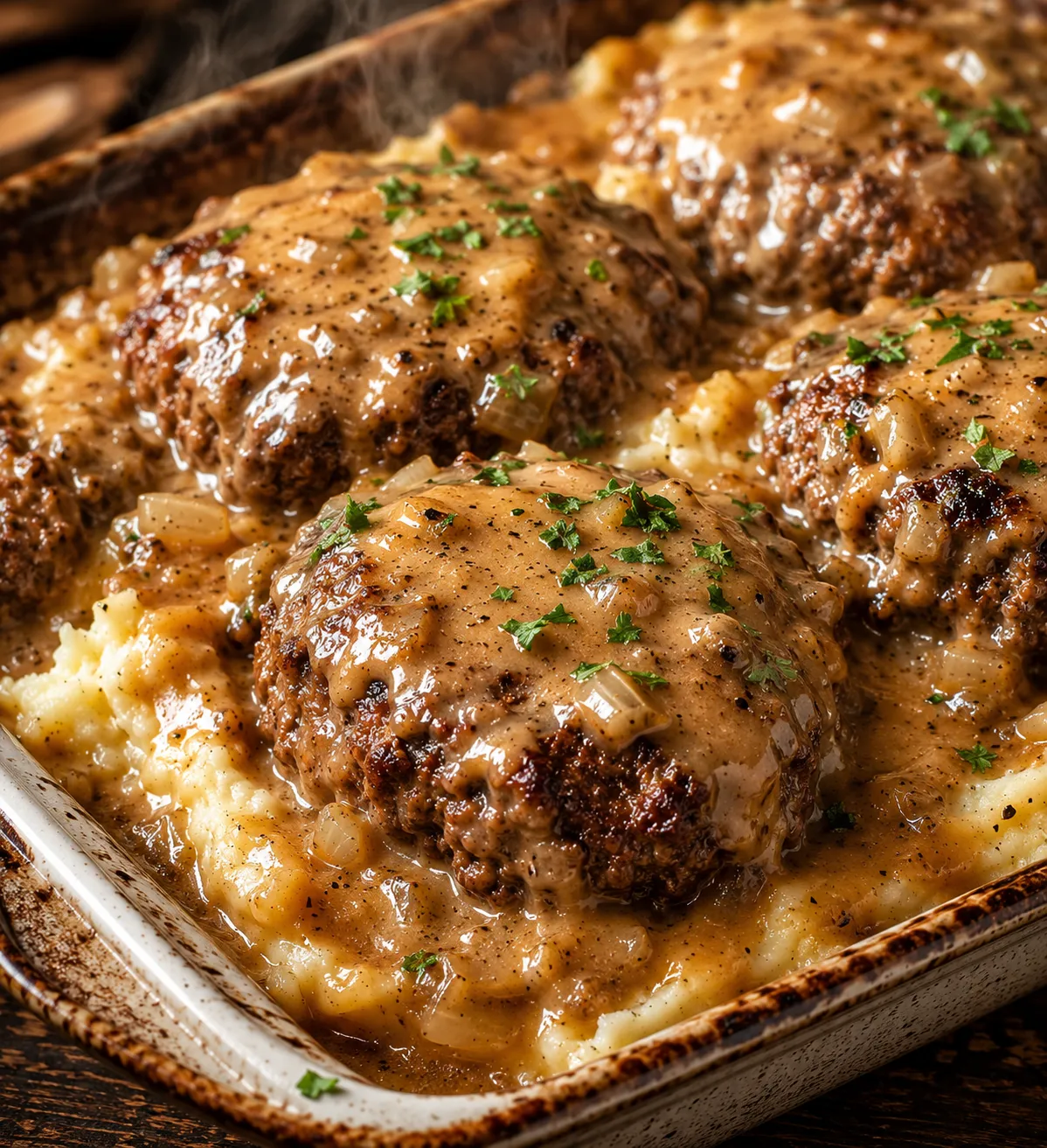 Amish Hamburger Steak Bake