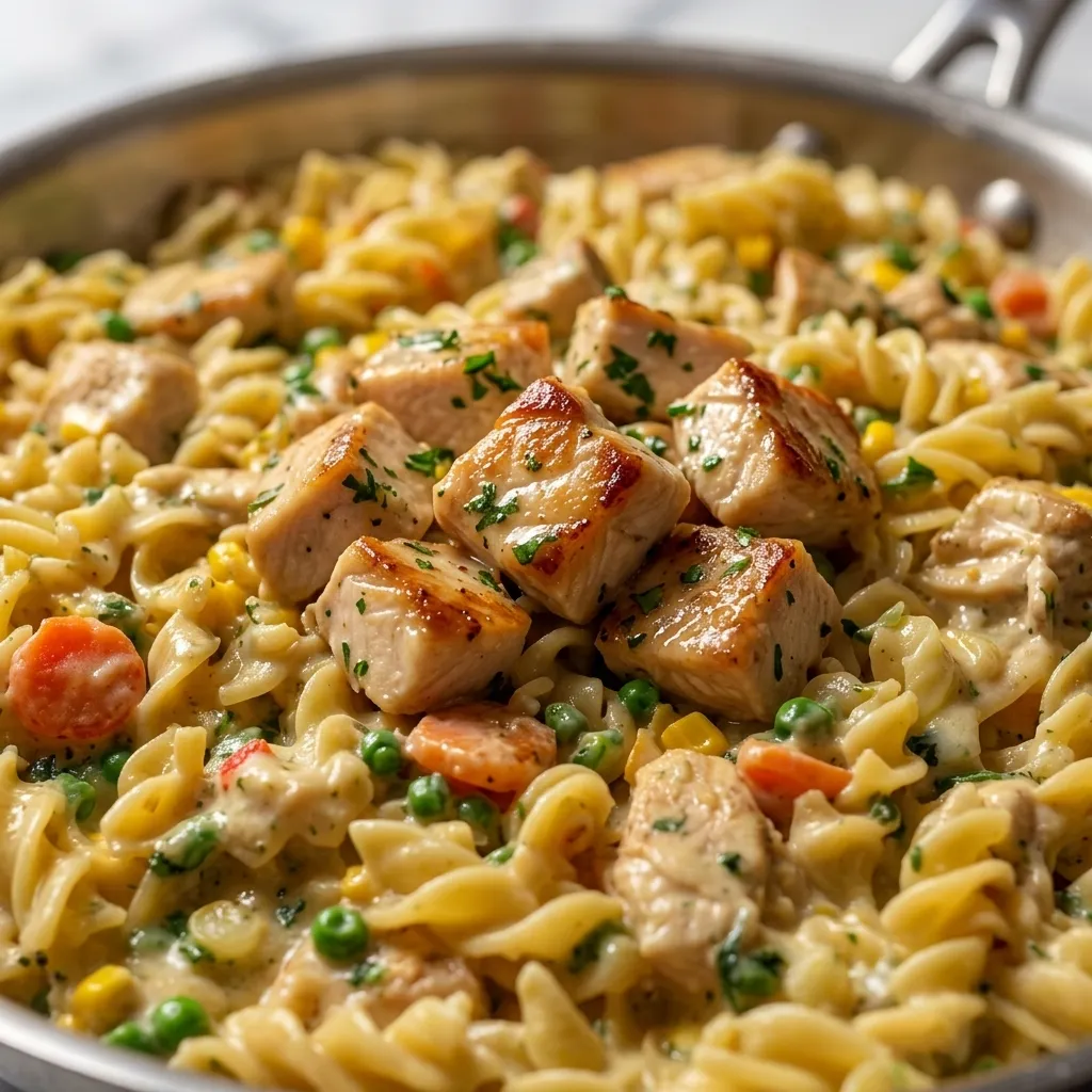Quick Chicken Pot Pie Pasta
