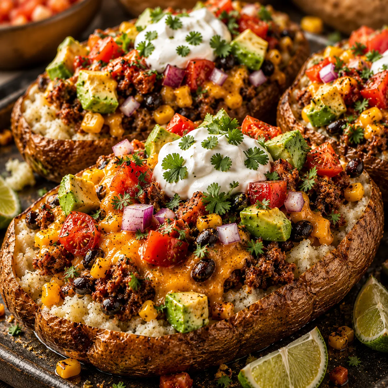 Loaded Southwest Potato Bowls
